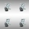 Service Caster 5 Inch SS Thermoplastic Rubber Swivel Caster Set with Roller Bearings and Brakes SCC-SS30S520-TPRRD-TLB-4 - alternate 1